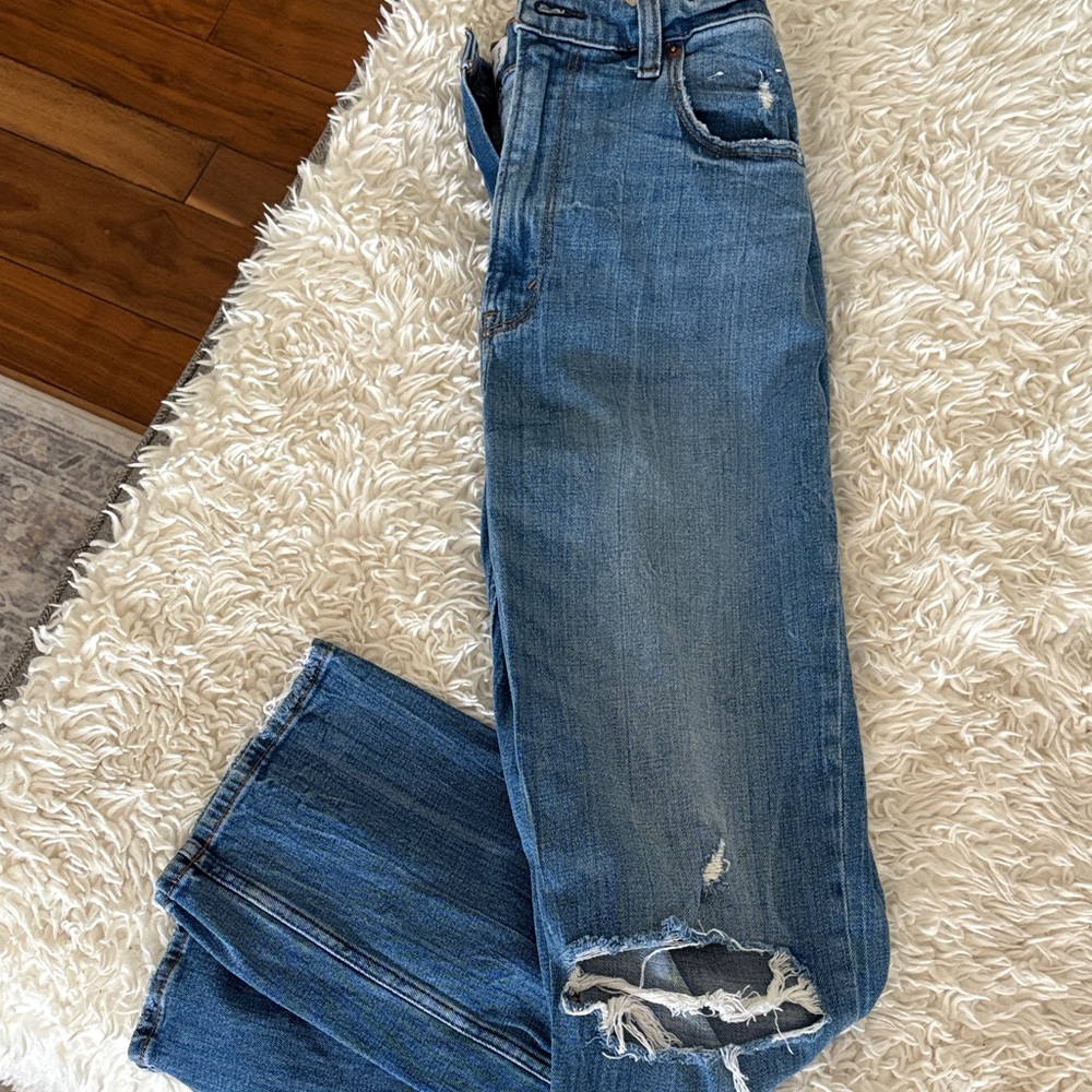 Abercrombie Ankle Straight Ultra High Rise